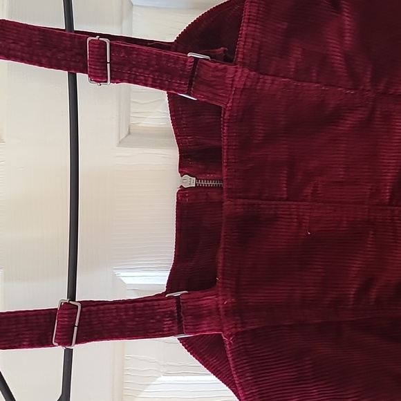 SO BRAND WOMENS JUNIOR PLUS BEAUTIFUL BURGUNDY CORDOROY JUMPER/PENAFORE XXL - Picture 8 of 16